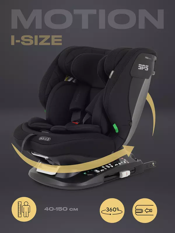 Автокресло Mowbaby Motion isofix (40-150 см) Black